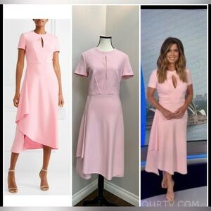 Roland Mouret asymmetrical pink dress